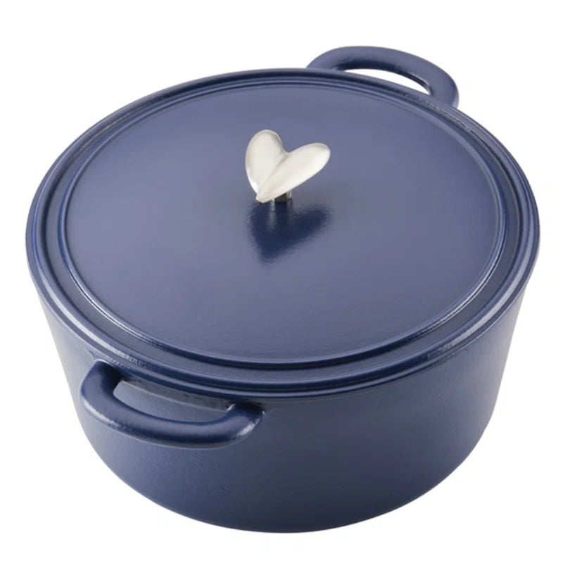 Enameled Cast Iron Induction Dutch Oven with Lid, 6 Quart