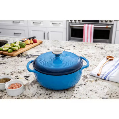 4.5 Qt. Blue Enameled Cast Iron Dutch Oven