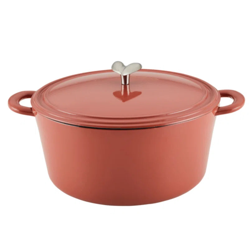 Enameled Cast Iron Induction Dutch Oven with Lid, 6 Quart