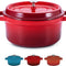 Enameled Cast Iron Dutch Oven Non-Stick Bread Baking Pot with Lid Suitable for Bread Baking Use on Gas Electric Oven 6 Quart, Red