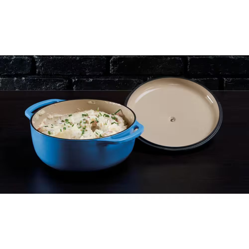 4.5 Qt. Blue Enameled Cast Iron Dutch Oven