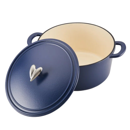 Enameled Cast Iron Induction Dutch Oven with Lid, 6 Quart