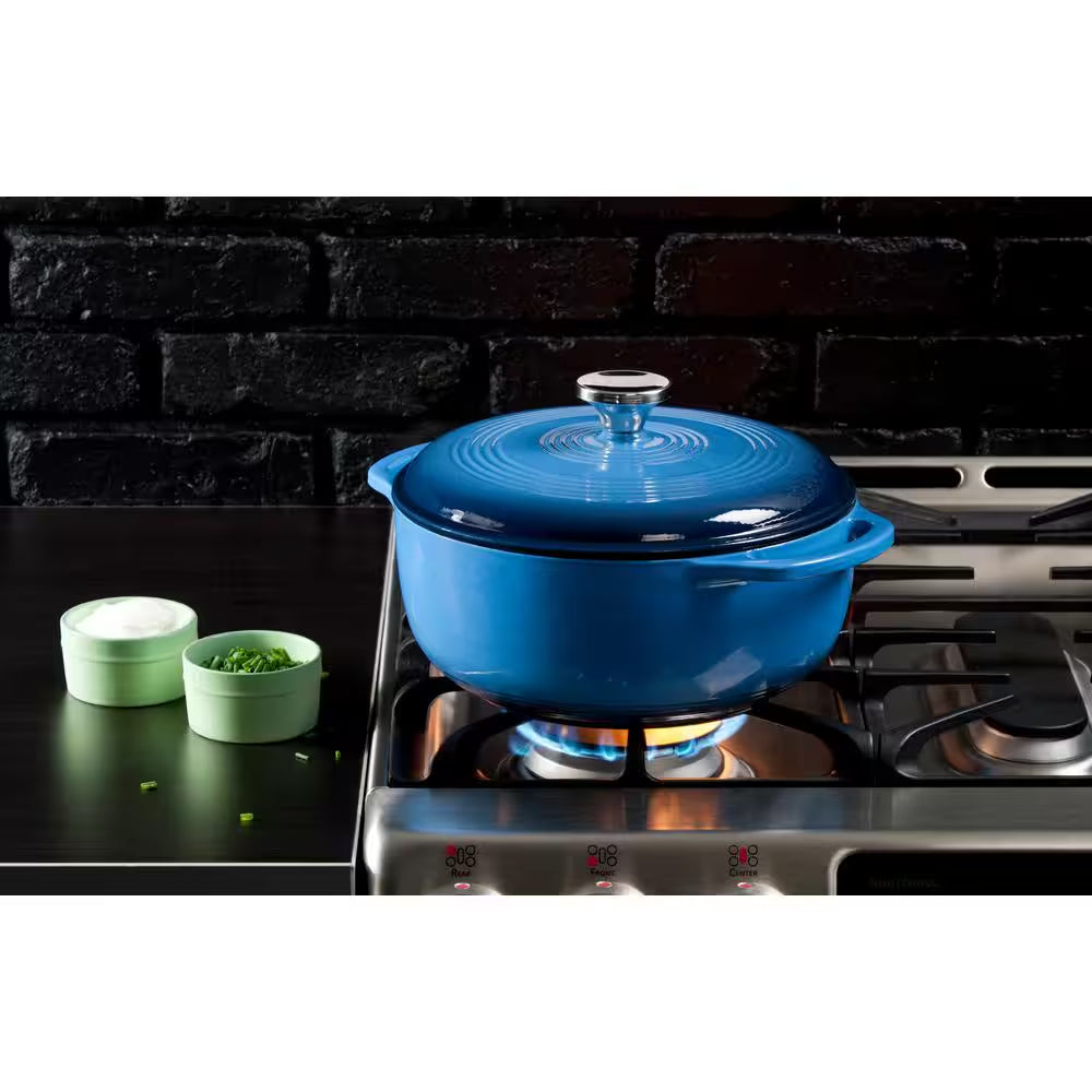 4.5 Qt. Blue Enameled Cast Iron Dutch Oven