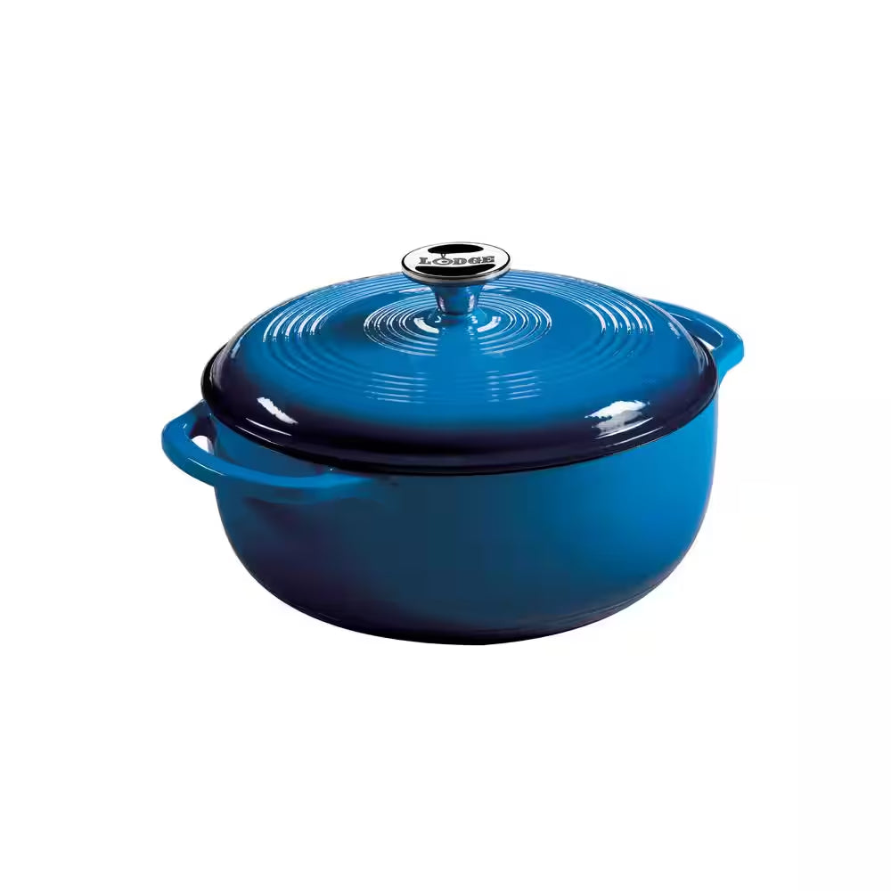 4.5 Qt. Blue Enameled Cast Iron Dutch Oven