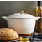 7-Quart Enameled Cast Iron Round Dutch Oven with Latte Finish and Gold Knob