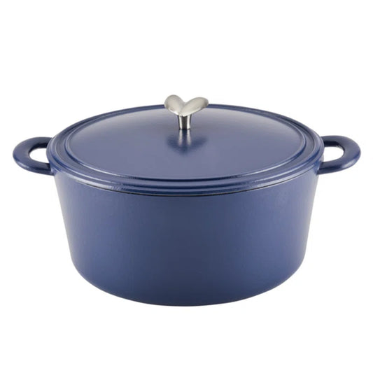 Enameled Cast Iron Induction Dutch Oven with Lid, 6 Quart